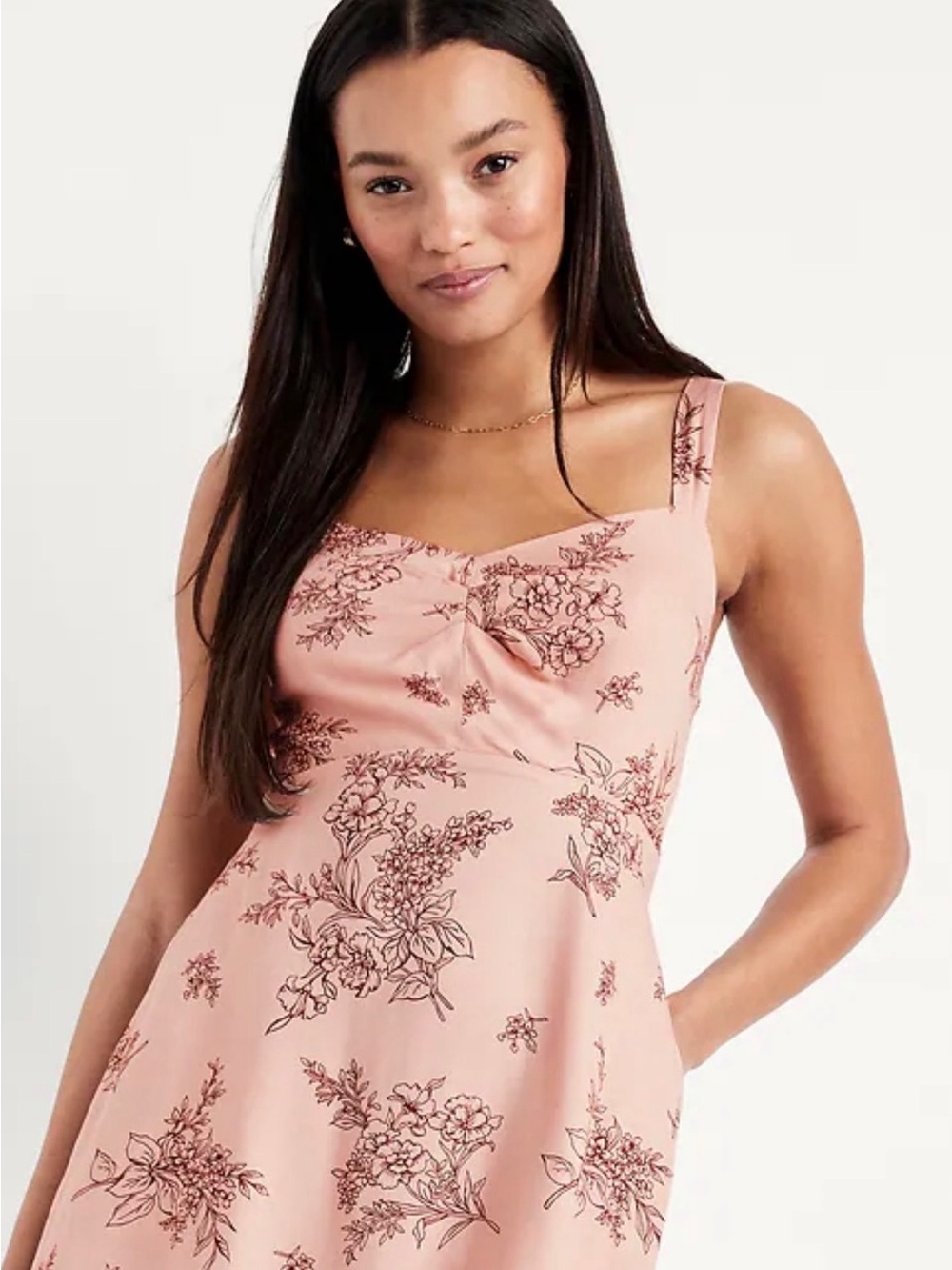 Old Navy Blush Pink Floral Mini Dress